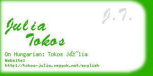 julia tokos business card